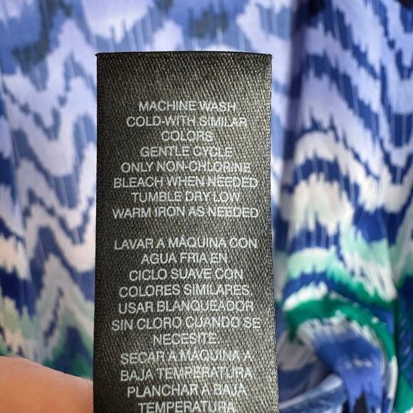 Chico’s Travelers Women’s 1 (M) Open Front Cardigan Blue Slinky Tunic Length EUC - Picture 7 of 10